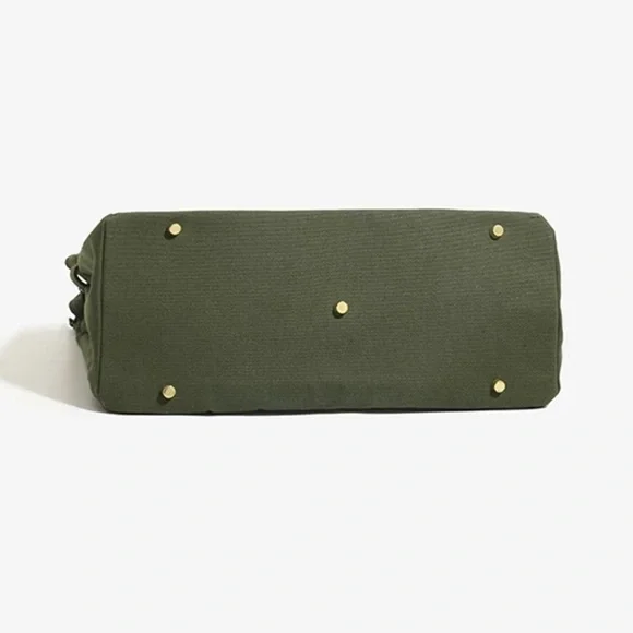 Vintage Stylish and Spacious Boatkin Bag in Green with Gold Buckle - Picture 6 of 6